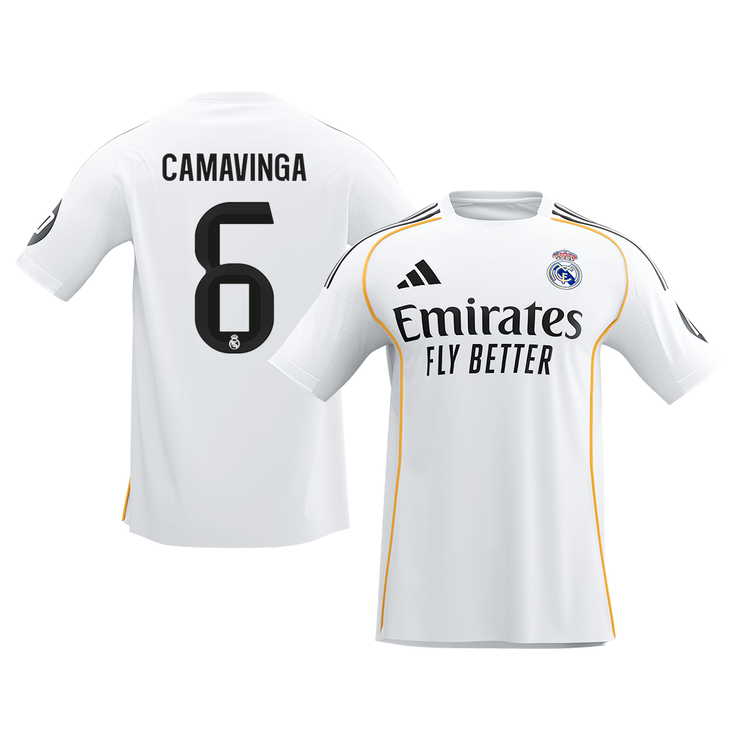 Maglia Replica Real Madrid Casa CAMAVINGA #6 Uomo 2025/26