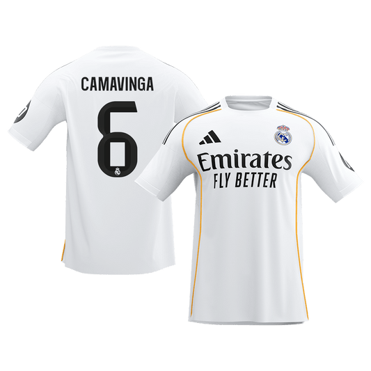 Maglia Replica Real Madrid Casa CAMAVINGA #6 Uomo 2025/26