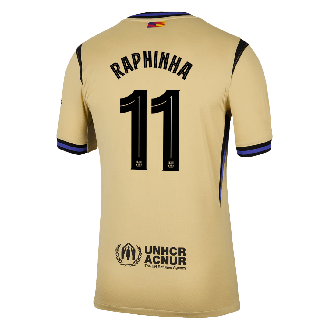 Maglia Replica Barcelona Trasferta RAPHINHA #11 Uomo 2025/26 - UCL