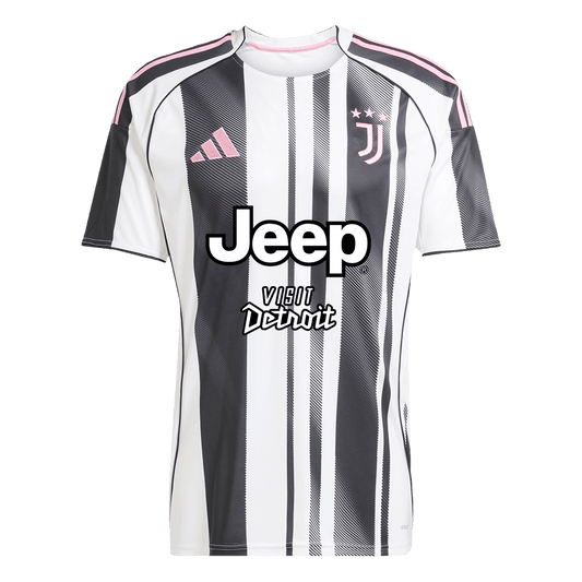 Maglia Replica Juventus Casa Uomo 2025/26 - Jeep Visit Detroit Sponsor