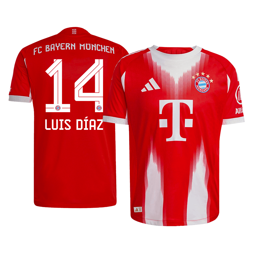 Maglia Gara Bayern Munich Casa LUIS DÍAZ #14 Uomo 2025/26