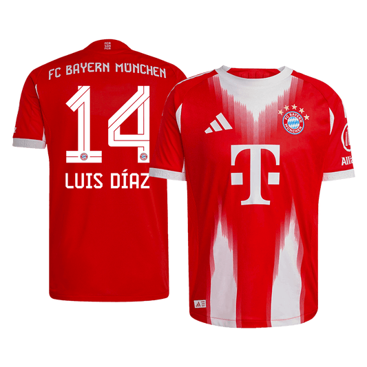 Maglia Gara Bayern Munich Casa LUIS DÍAZ #14 Uomo 2025/26