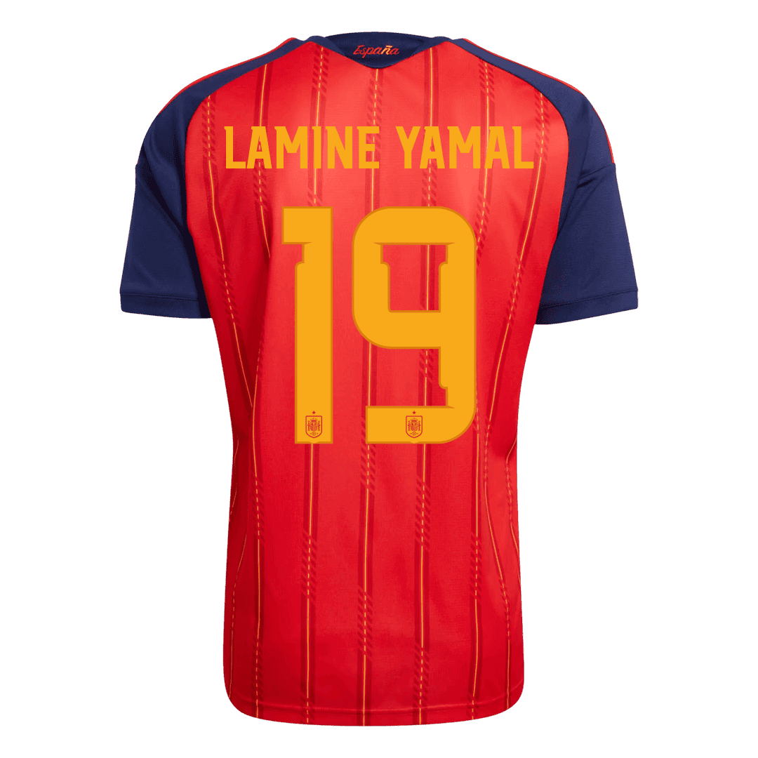 Maglia Replica Spagna Casa LAMINE YAMAL #19 Uomo Mondiali 2026 Champion Edition