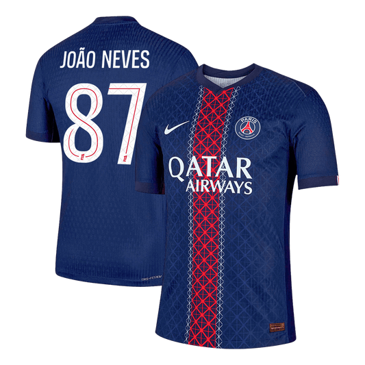 Maglia Gara PSG Casa JOÃO NEVES #87 Uomo 2025/26