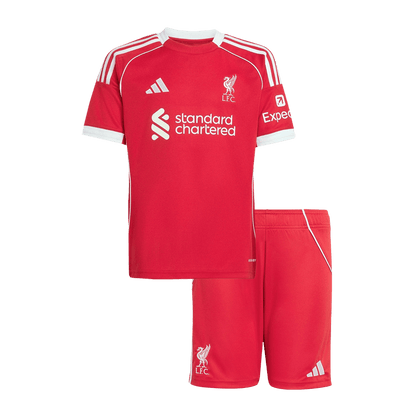 Completo Bambino Liverpool Casa 2025/26 - 2 Pezzi