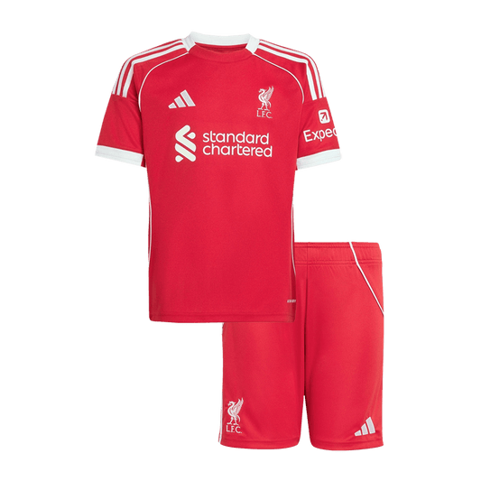 Completo Bambino Liverpool Casa 2025/26 - 2 Pezzi