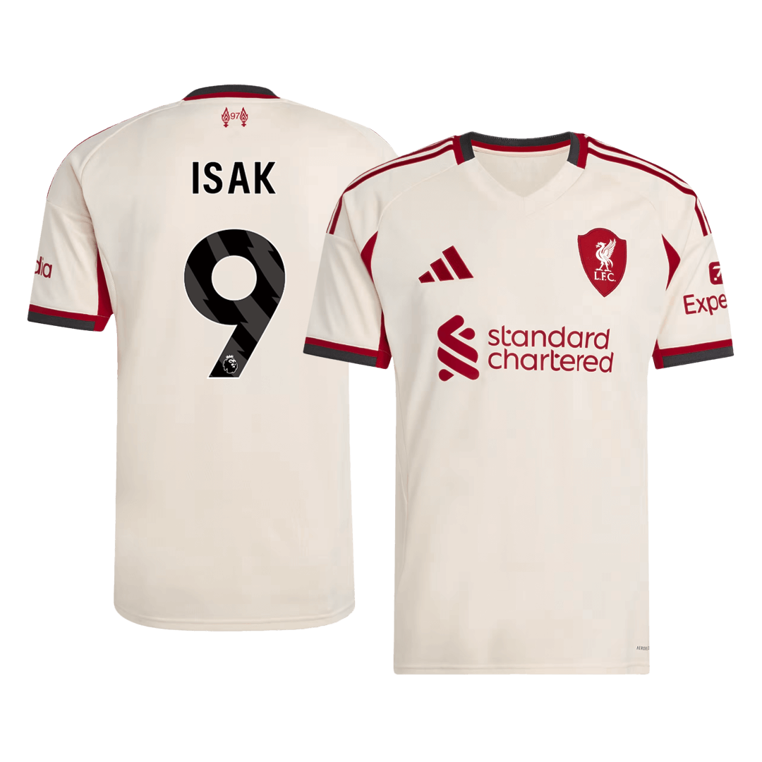 Maglia Replica Liverpool Trasferta ISAK #9 Uomo 2025/26