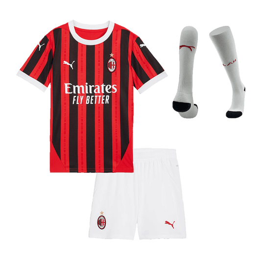 Kit Completo Bambino AC Milan Casa 2024/25 - 3 Pezzi