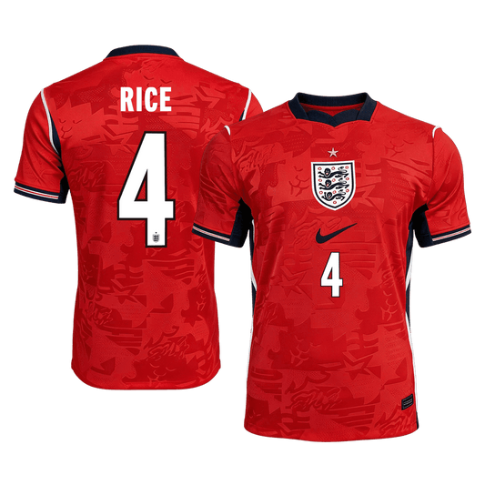Maglia Replica Inghilterra Trasferta RICE #4 Uomo Mondiali 2026