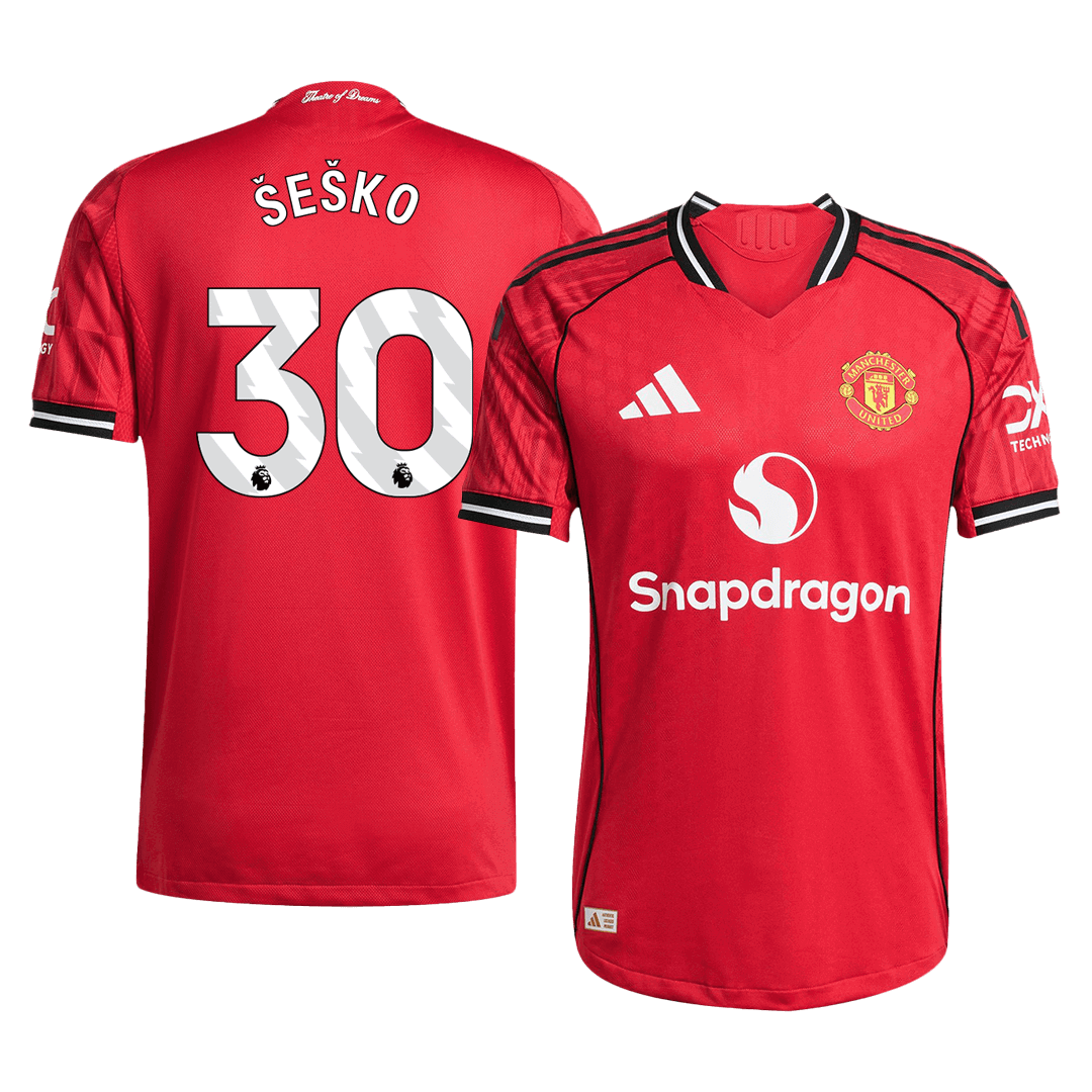 Maglia Gara Manchester United Casa ŠEŠKO #30 Uomo 2025/26