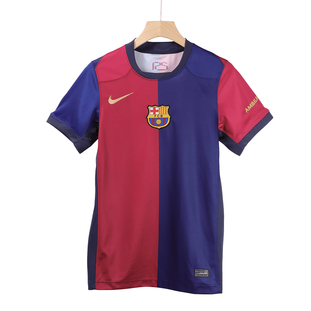 Maglia Replica Barcelona Casa LAMINE YAMAL #19 Uomo 2024/25 - Spotify Logo Without Text
