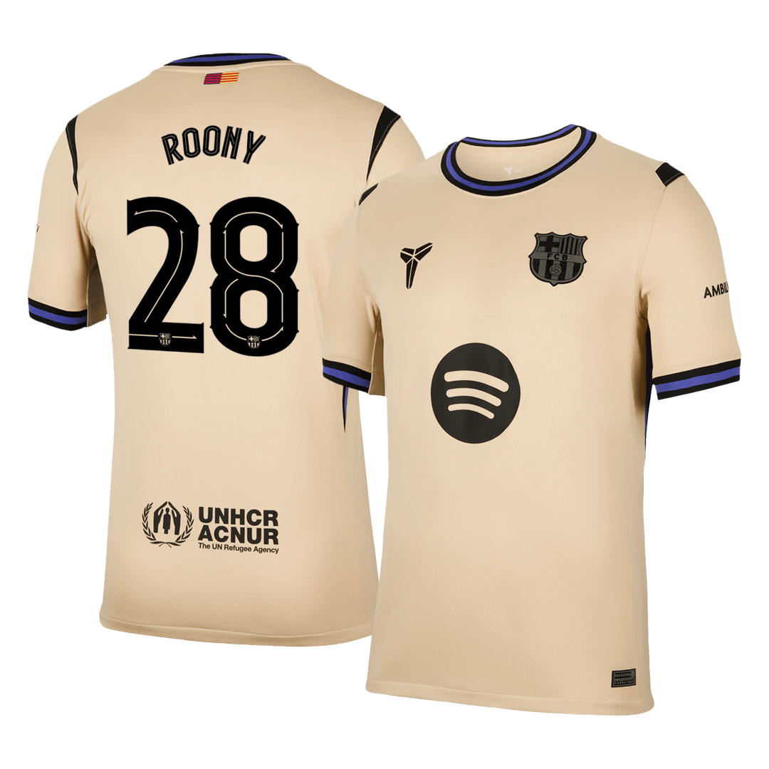 Maglia Replica Barcelona Trasferta ROONY #28 Uomo 2025/26