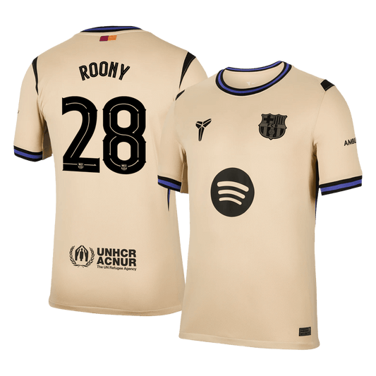 Maglia Replica Barcelona Trasferta ROONY #28 Uomo 2025/26