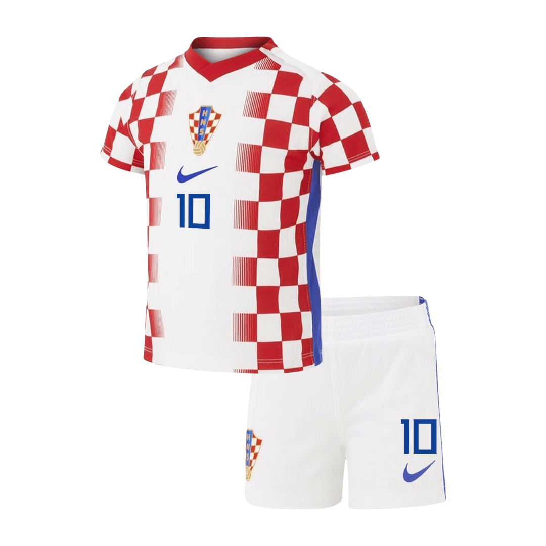 Base Kit Bambino Croazia MODRIĆ #10 Casa Mondiali 2026 - 2 Pezzi