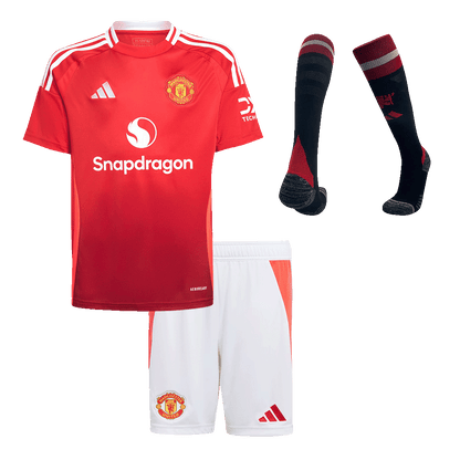 Kit Completo Bambino Manchester United Casa 2024/25 - 3 Pezzi