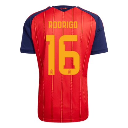 Maglia Replica Spagna Casa RODRIGO #16 Uomo Mondiali 2026 Champion Edition