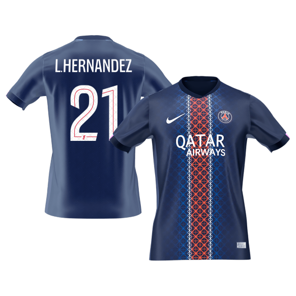 Maglia Replica PSG Casa L.HERNANDEZ #21 Uomo 2025/26