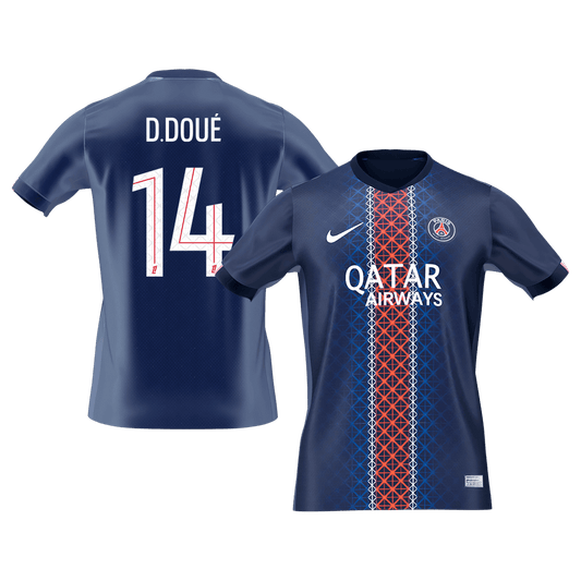 Maglia Replica PSG Casa D.DOUÉ #14 Uomo 2025/26