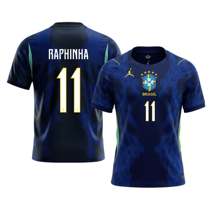 Maglia Replica Brasile Trasferta RAPHINHA #11 Uomo Mondiali 2026