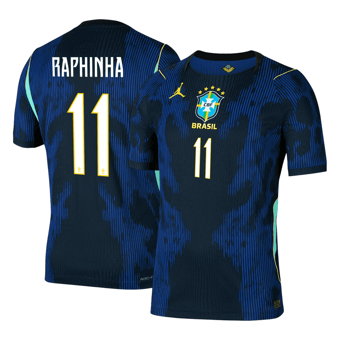 Maglia Gara Brasile Trasferta RAPHINHA #11 Uomo Mondiali 2026