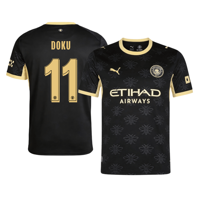 Maglia Replica Manchester City Trasferta DOKU #11 Uomo 2026/27 - UCL