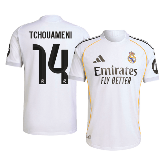Maglia Gara Real Madrid Casa TCHOUAMENI #14 Uomo 2025/26