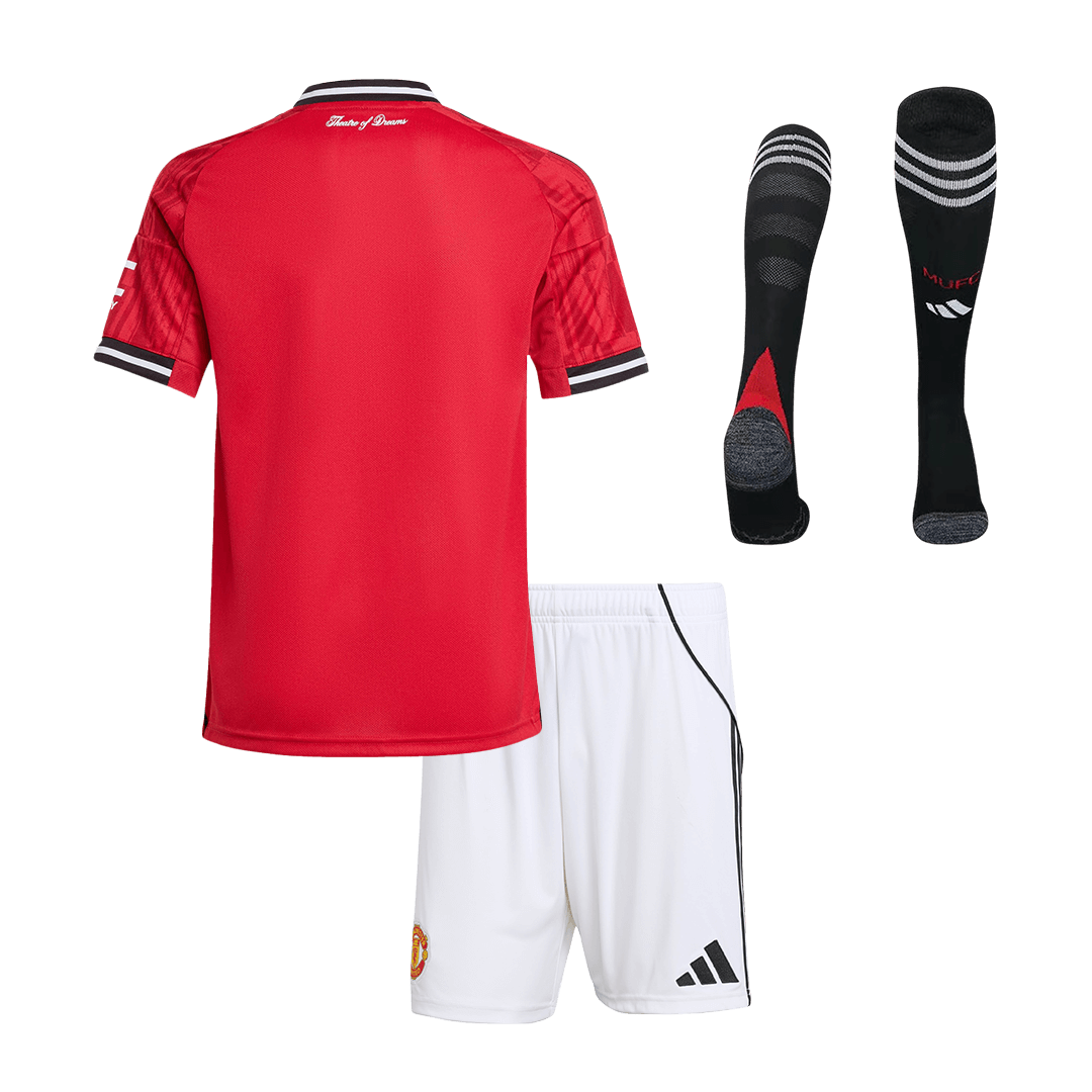Completo Bambino Manchester United Casa 2025/26 - 3 Pezzi