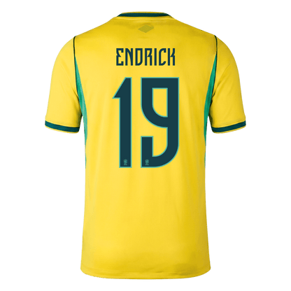 Maglia Replica Brasile Casa ENDRICK #19 Uomo Mondiali 2026