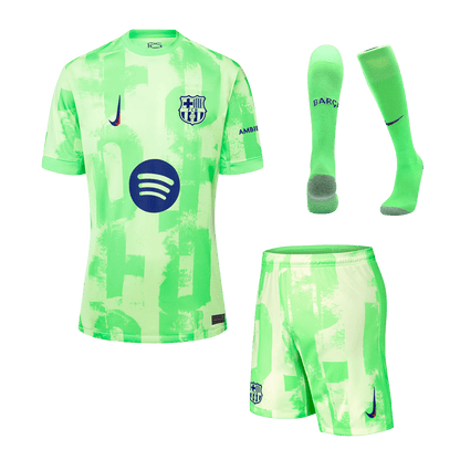 Kit Completo Barcelona Terza Uomo 2024/25 Spotify Logo Without Text - 3 Pezzi