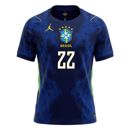 Maglia Replica Brasile Trasferta JOÃO PEDRO #22 Uomo Mondiali 2026