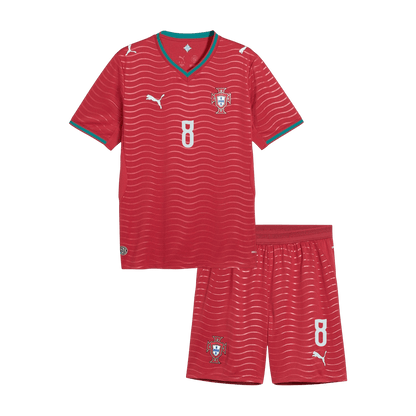 Base Kit Bambino Portogallo B. FERNANDES #8 Casa Mondiali 2026 - 2 Pezzi