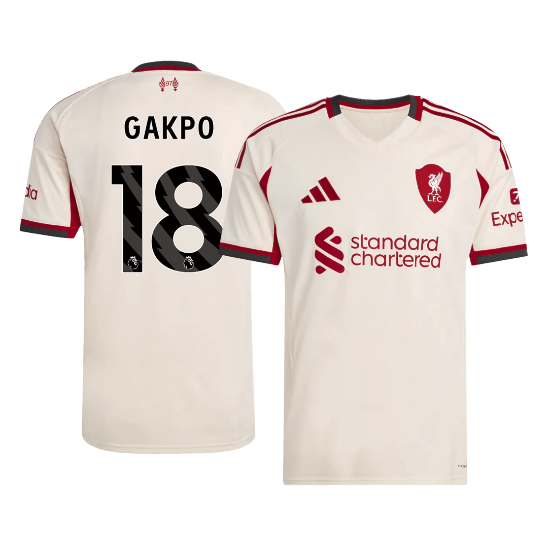 Maglia Replica Liverpool Trasferta GAKPO #18 Uomo 2025/26