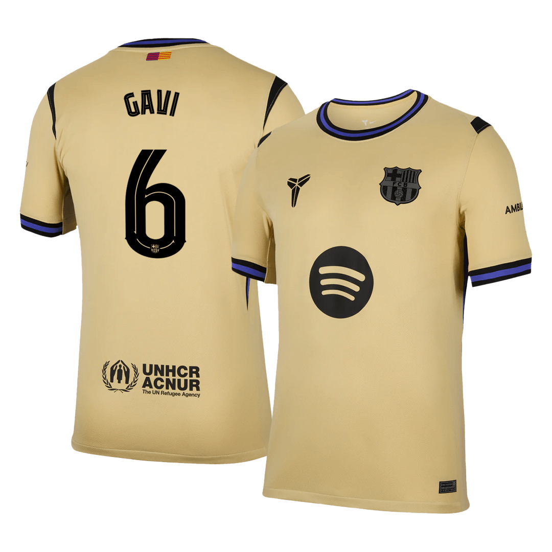 Maglia Replica Barcelona Trasferta GAVI #6 Uomo 2025/26 - UCL