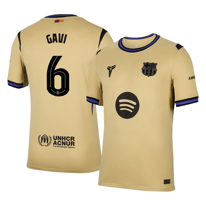 Maglia Replica Barcelona Trasferta GAVI #6 Uomo 2025/26 - UCL