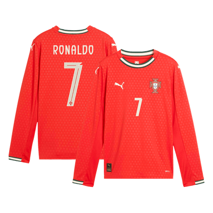Maglia Replica Portugal Casa RONALDO #7 Uomo 2025 - Manica Lunga