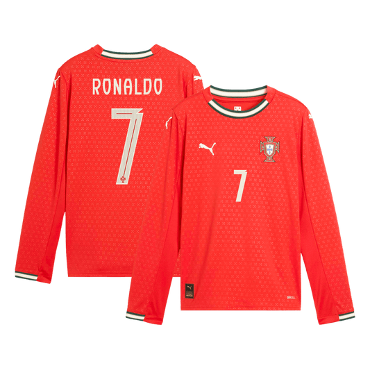 Maglia Replica Portugal Casa RONALDO #7 Uomo 2025 - Manica Lunga