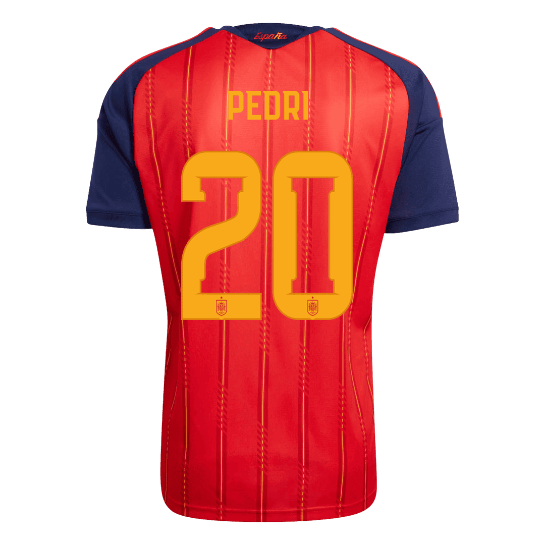 Maglia Replica Spagna Casa PEDRI #20 Uomo Mondiali 2026 Champion Edition