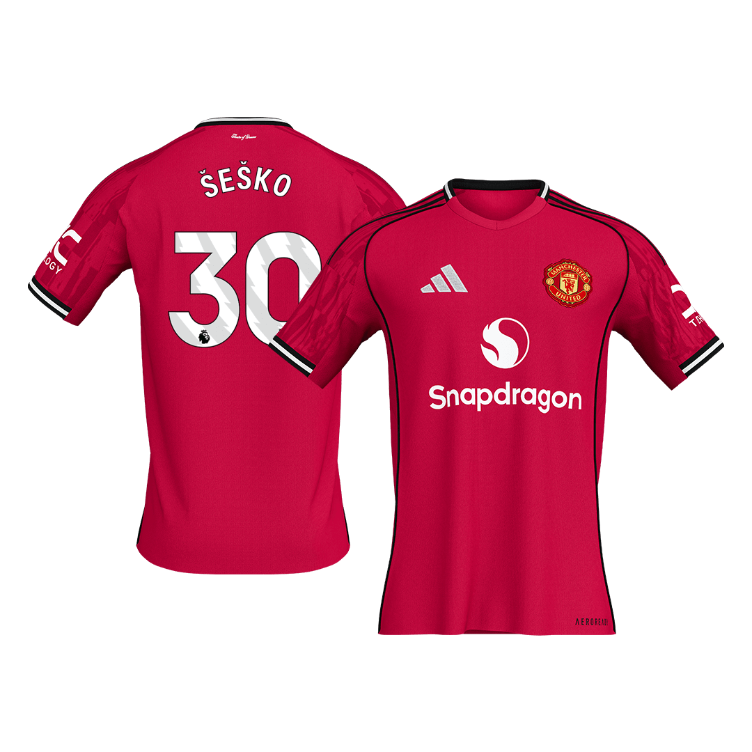 Maglia Replica Manchester United Casa ŠEŠKO #30 Uomo 2025/26