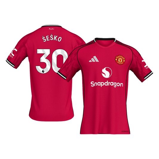 Maglia Replica Manchester United Casa ŠEŠKO #30 Uomo 2025/26