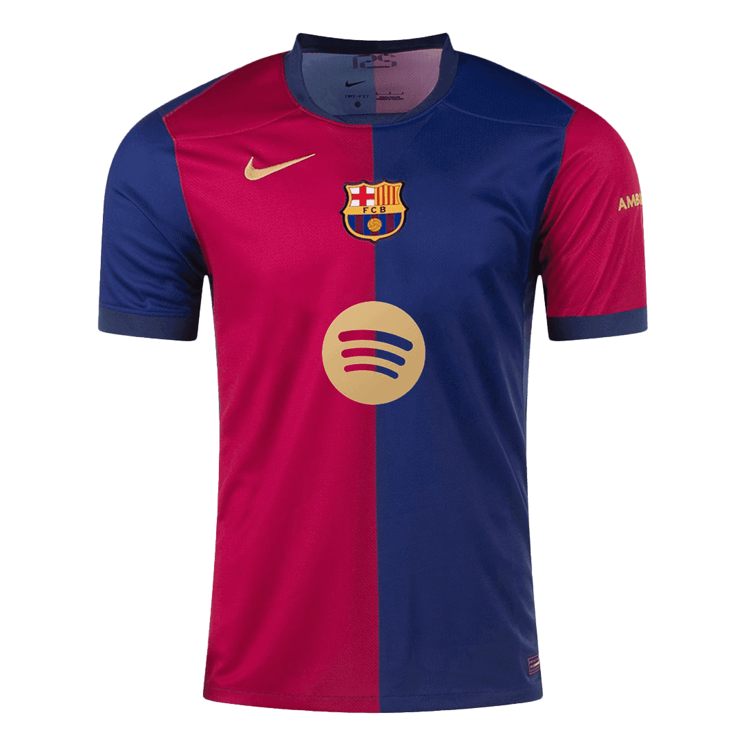 Maglia Replica Barcelona Casa LAMINE YAMAL #19 Uomo 2024/25 - Spotify Logo Without Text