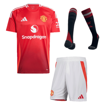 Kit Completo Manchester United Casa Uomo 2024/25 - 3 Pezzi