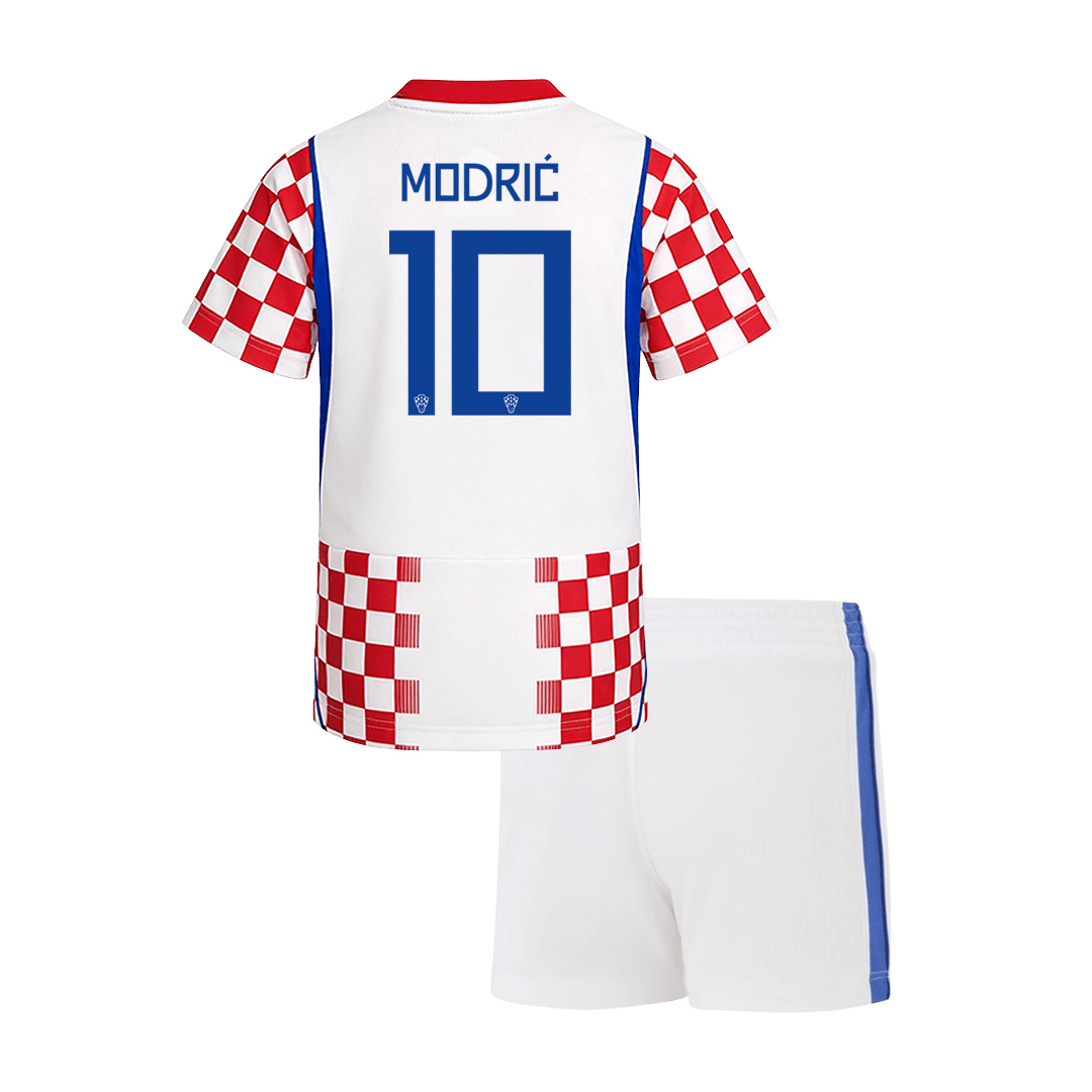 Base Kit Bambino Croazia MODRIĆ #10 Casa Mondiali 2026 - 2 Pezzi