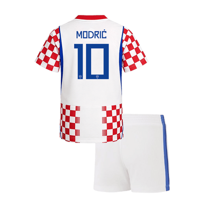 Base Kit Bambino Croazia MODRIĆ #10 Casa Mondiali 2026 - 2 Pezzi