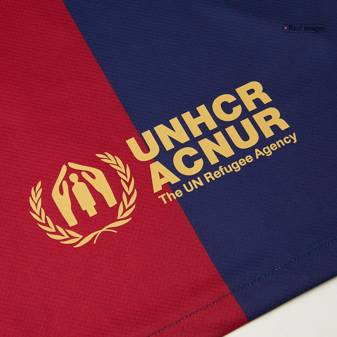Maglia Replica Barcelona Casa Uomo Spotify Logo Without Text 2024/25 - 125¡ã Anniversario