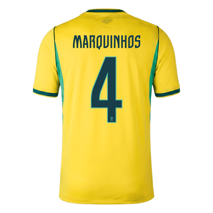 Maglia Replica Brasile Casa MARQUINHOS #4 Uomo Mondiali 2026