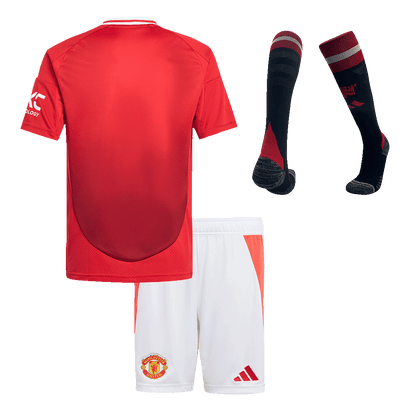 Kit Completo Bambino Manchester United Casa 2024/25 - 3 Pezzi