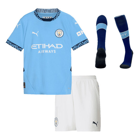 Kit Completo Bambino Manchester City Casa 2024/25 - 3 Pezzi