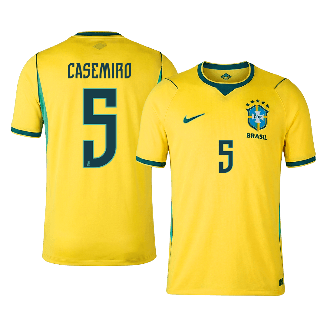 Maglia Replica Brasile Casa CASEMIRO #5 Uomo Mondiali 2026