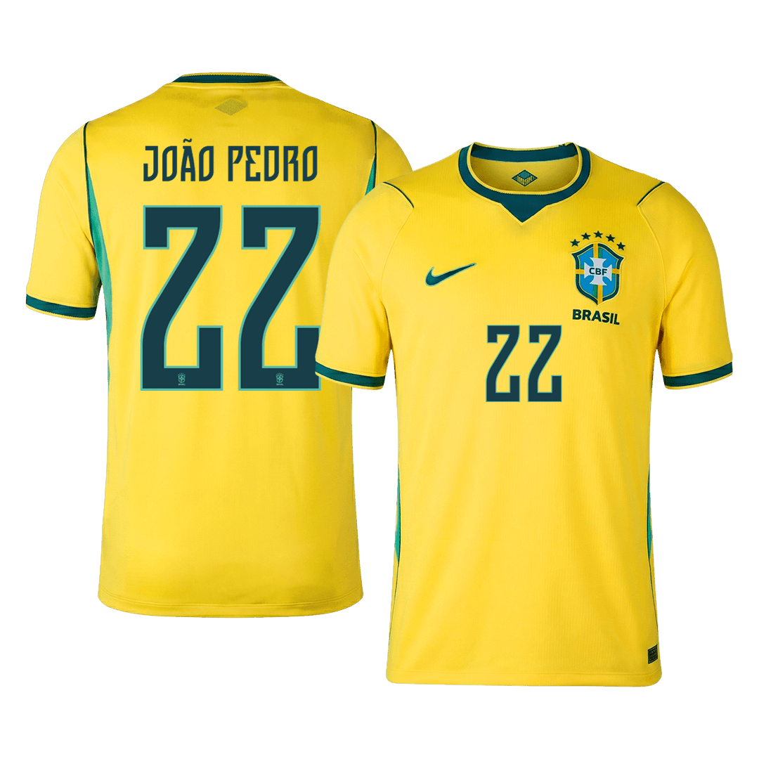 Maglia Replica Brasile Casa JOÃO PEDRO #22 Uomo Mondiali 2026