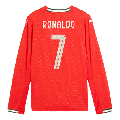 Maglia Replica Portugal Casa RONALDO #7 Uomo 2025 - Manica Lunga
